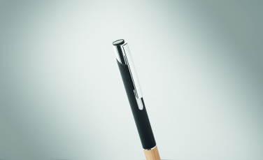 Logotrade corporate gifts photo of: Ballpoint pen made of aluminum with a bamboo grip