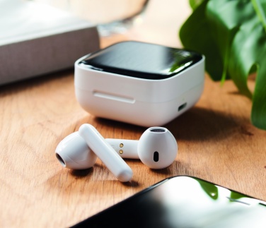 Logotrade promotional gifts photo of: TWS earbuds with solar charger