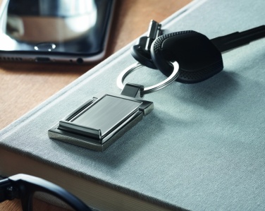 Logo trade business gift photo of: Metal key ring phone stand Seinajoki