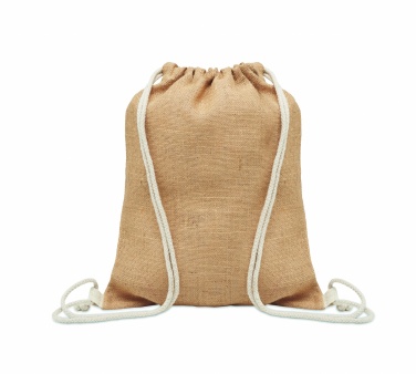 Logo trade promotional item photo of: Jute drawstring bag