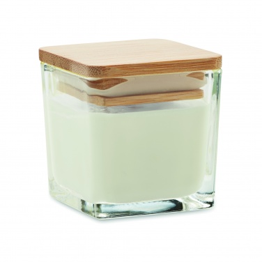 Logo trade advertising product photo of: Squared fragranced candle 50gr