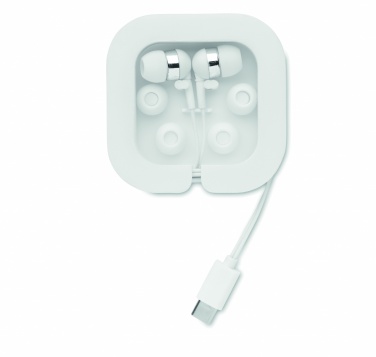 Logo trade promotional merchandise picture of: Ear phones with silicone covers