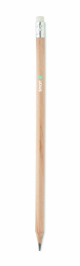 Logo trade promotional merchandise photo of: Natural pencil with eraser