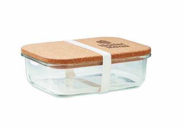 Logo trade business gift photo of: Glass lunch box with cork lid