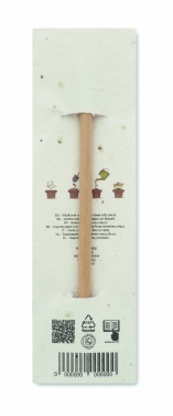 Logo trade promotional giveaway photo of: Natural pencil in seeded pouch
