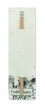 Logo trade promotional gifts picture of: Natural pencil in seeded pouch