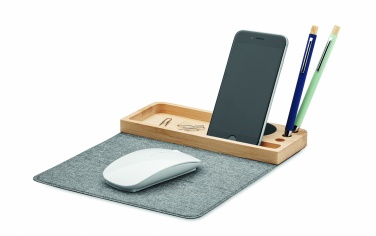 Logotrade promotional gift picture of: Wireless charger in bamboo 15W