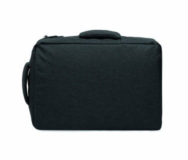 Logotrade promotional gift picture of: A safe 15-inch laptop backpack made of 300D RPET with a 210D RPET lining and customizable printing.