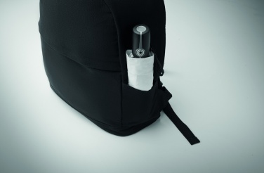 Logo trade promotional items picture of: A 15-inch laptop backpack made of recycled pre-consumer cotton and recycled polyester with customizable printing.