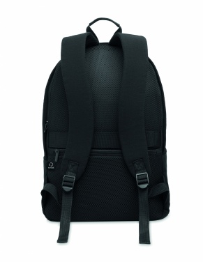 Logo trade promotional gift photo of: A 15-inch laptop backpack made of recycled pre-consumer cotton and recycled polyester with customizable printing.