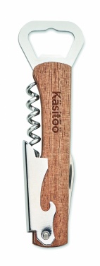 Logo trade advertising product photo of: 3 in 1 bamboo bottle opener WOOL