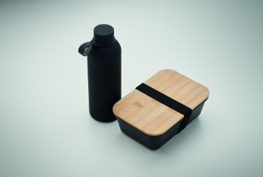 Logo trade promotional giveaways picture of: Lunch box bottle gift set