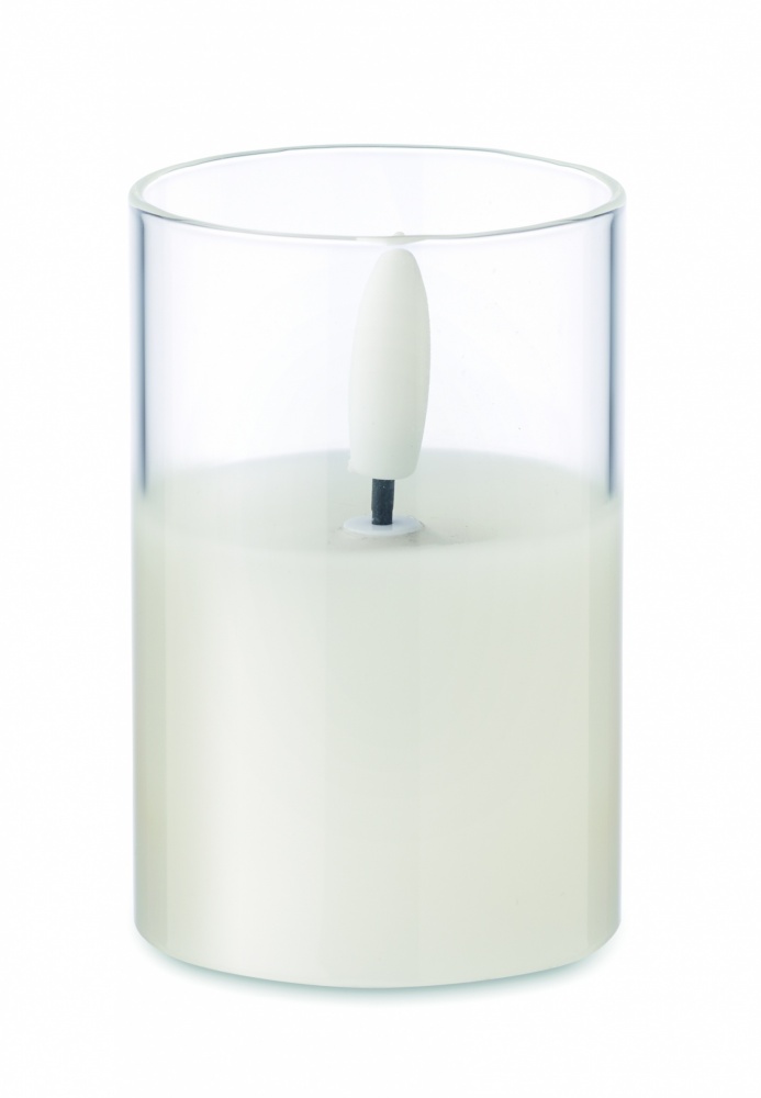 Logo trade promotional gifts image of: LED wax candle in glass holder