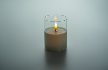 Logo trade promotional merchandise image of: LED wax candle in glass holder