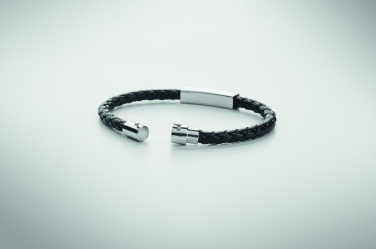 Logo trade promotional product photo of: Braided faux leather bracelet