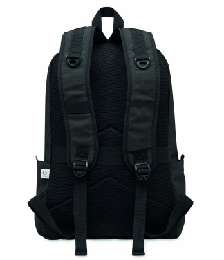 Logotrade advertising products photo of: A 15-inch laptop backpack made of recycled pre-consumer cotton with customizable printing