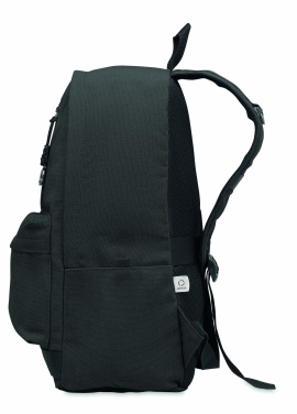 Logo trade promotional item photo of: A 15-inch laptop backpack made of recycled pre-consumer cotton with customizable printing