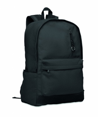 Logotrade promotional merchandise picture of: A 15-inch laptop backpack made of recycled pre-consumer cotton with customizable printing