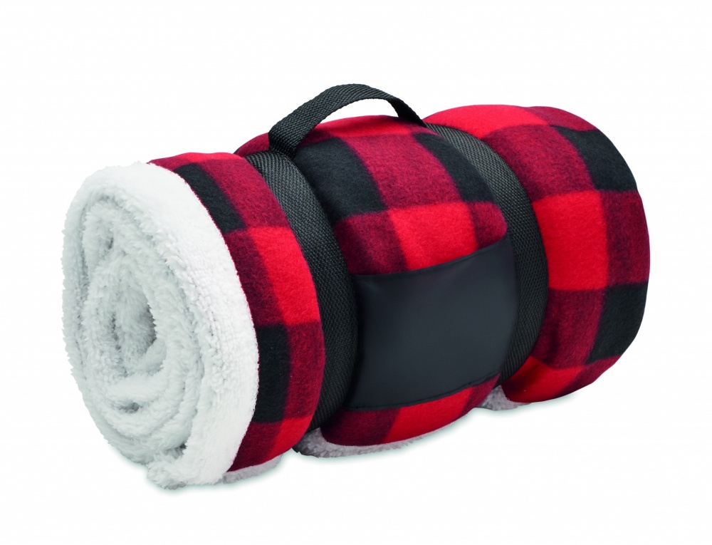 Logotrade corporate gift picture of: RPET sherpa fleece blanket