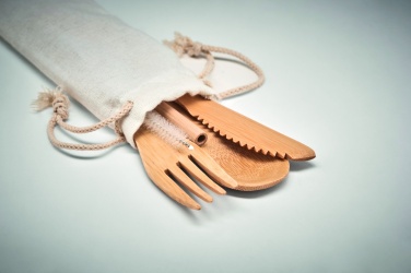 Logotrade promotional gifts photo of: Bamboo cutlery with straw