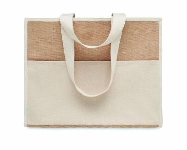 Logotrade advertising product picture of: Jute and canvas cooler bag