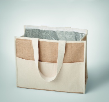 Logotrade promotional merchandise image of: Jute and canvas cooler bag