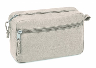 Logotrade promotional merchandise photo of: Hemp toilet bag hemp 200 gr/m²