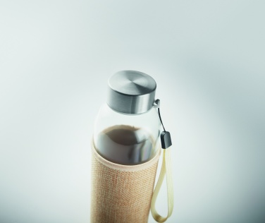 Logo trade promotional merchandise photo of: Glass bottle in pouch 500ml