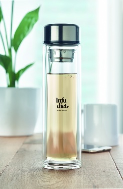 Logo trade promotional giveaway photo of: Bottle with touch thermometer
