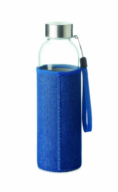 Logo trade promotional gifts image of: Glass bottle in pouch 500 ml
