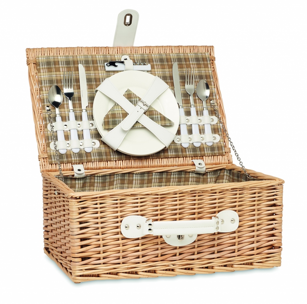 Logotrade promotional merchandise image of: Wicker picnic basket 2 people