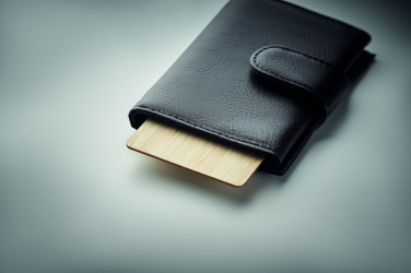 Logo trade promotional items image of: RFID card in bamboo material