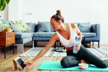 Logo trade business gifts image of: Fitness yoga matt rope and bag