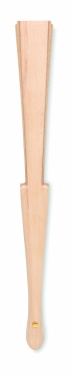 Logo trade promotional products image of: Wood hand fan with cork fabric