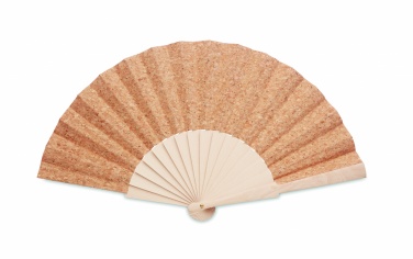 Logotrade promotional gifts photo of: Wood hand fan with cork fabric