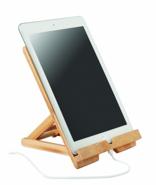 Logo trade promotional merchandise image of: Bamboo tablet stand TUANUI