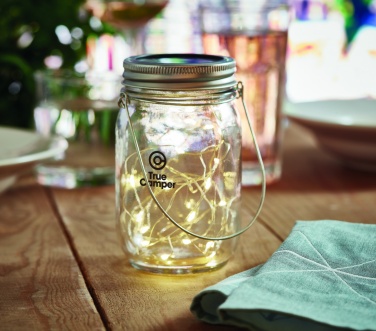 Logo trade promotional products picture of: Solar mason jar outdoor lamp