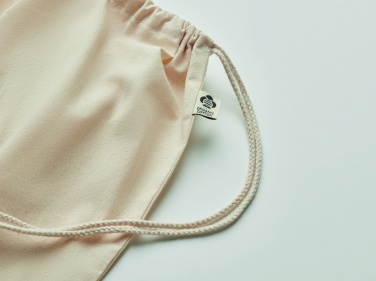 Logo trade promotional items image of: Organic cotton drawstring bag