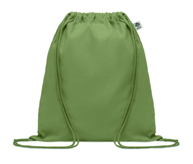 Logo trade corporate gifts picture of: Organic cotton drawstring bag
