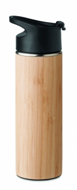 Logotrade promotional gift image of: Double wall bamboo flask 450ml