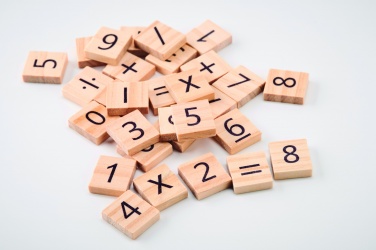 Logo trade corporate gifts image of: Wood educational counting game