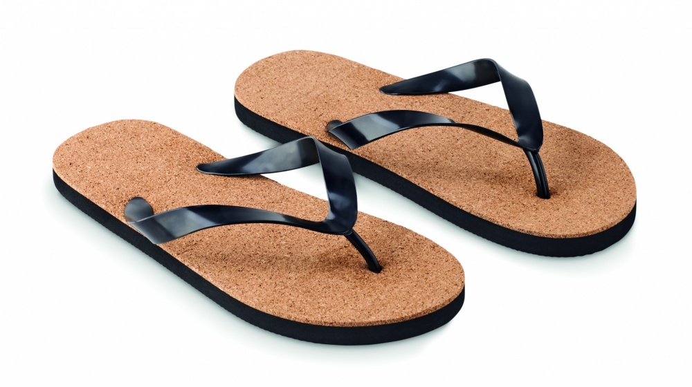 Logo trade promotional gift photo of: Cork beach slippers L