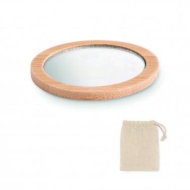 Logotrade promotional gift image of: Bamboo make-up mirror