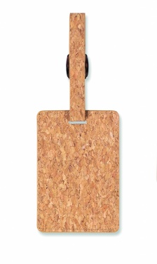 Logo trade corporate gifts image of: Cork luggage tag