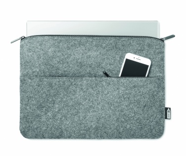 Logotrade promotional products photo of: RPET felt zipped laptop bag