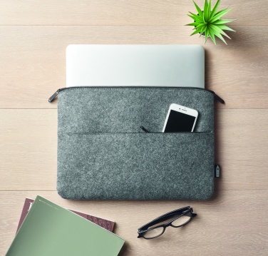 Logotrade corporate gift picture of: RPET felt zipped laptop bag