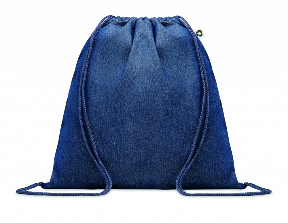 Logo trade promotional items image of: Recycled denim drawstring bag