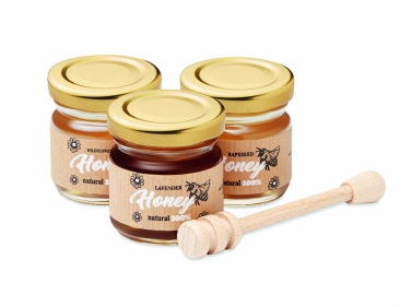 Logo trade promotional gift photo of: Set of 3 wildflower honey