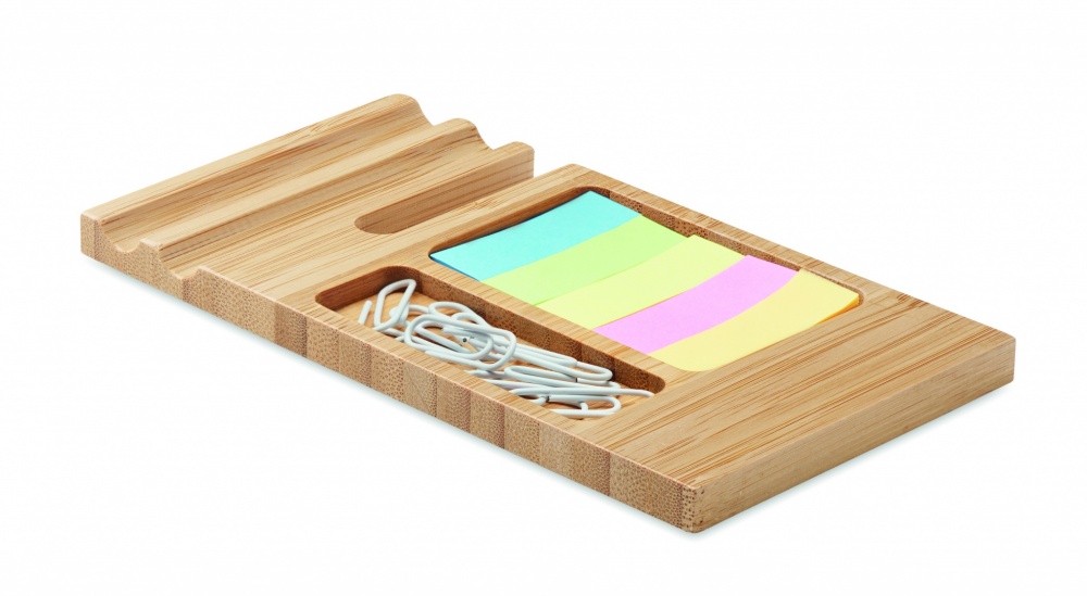 Logo trade promotional merchandise picture of: Bamboo desk phone stand