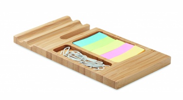 Logo trade promotional giveaway photo of: Bamboo desk phone stand